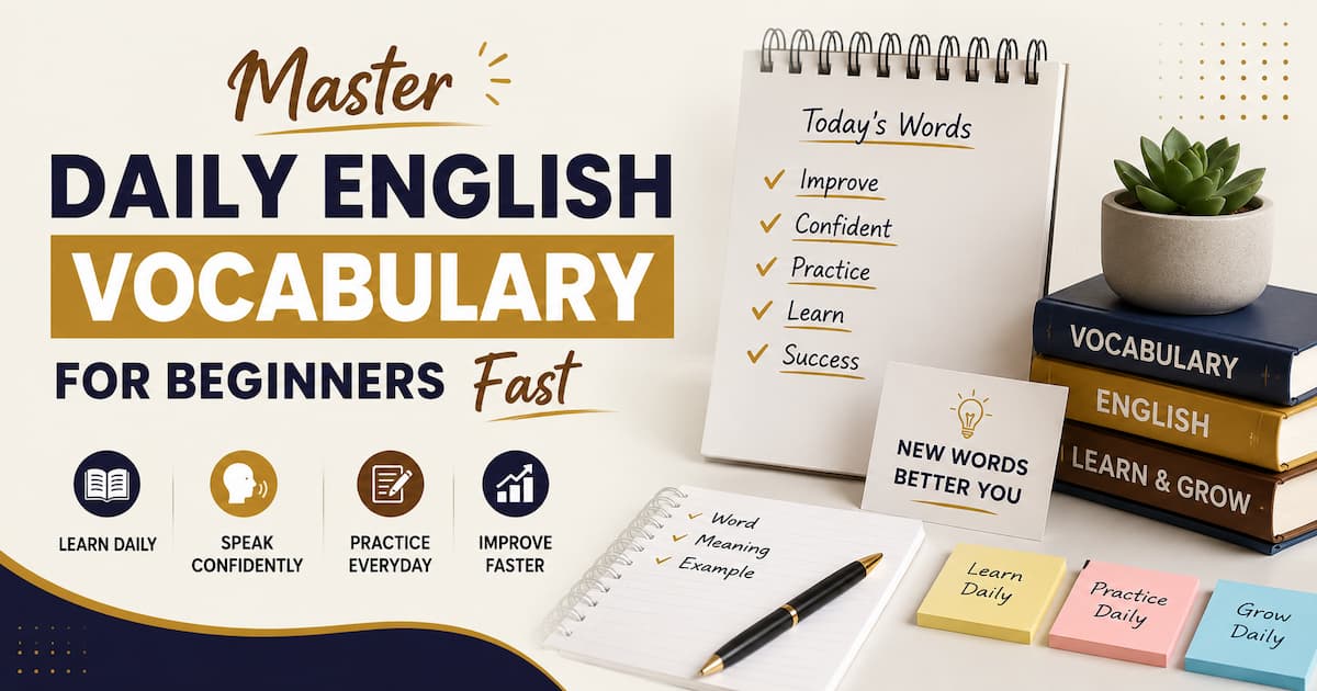 Master Daily English Vocabulary for Beginners Fast.