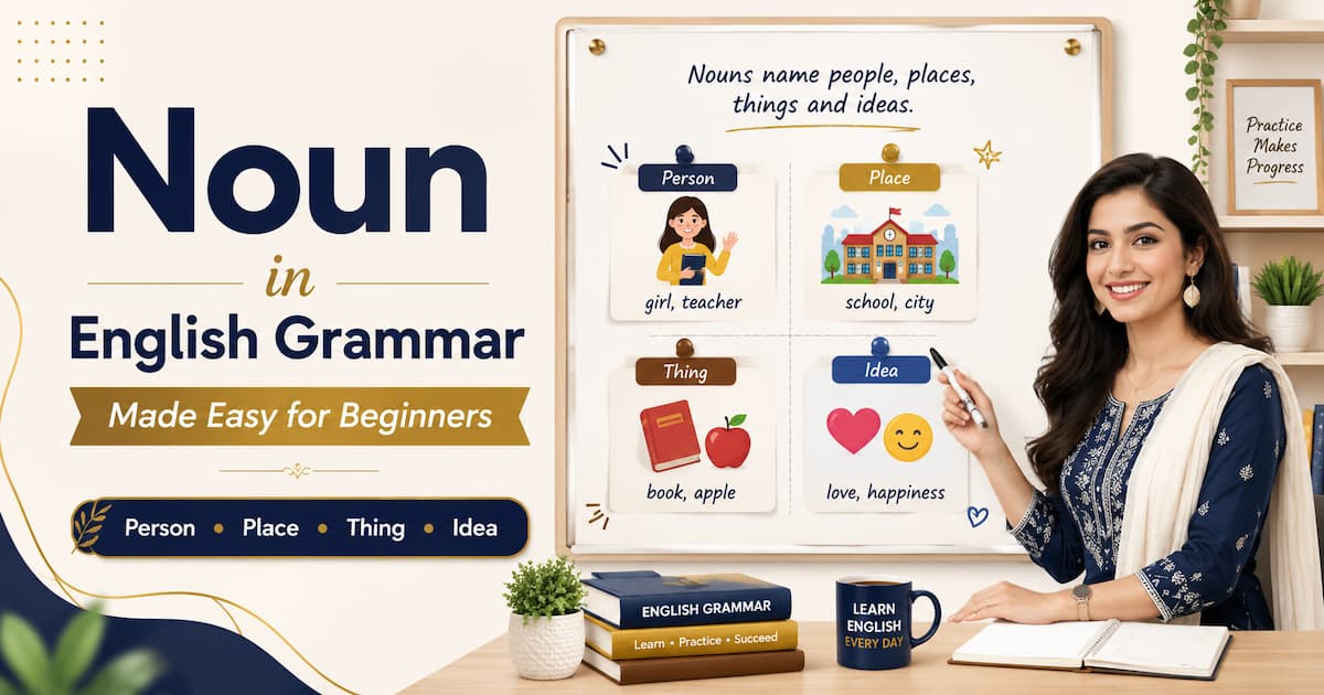 Noun in English Grammar made easy for beginners.